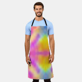 Pastel iriserende kleurrijke gradiënt ontwerp schort (Gedragen)