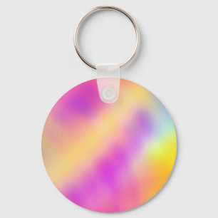 Pastel iriserende kleurrijke gradiënt ontwerp sleutelhanger