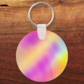 Pastel iriserende kleurrijke gradiënt ontwerp sleutelhanger (Voorkant)