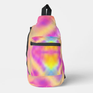 Pastel iriserende kleurrijke gradiënt ontwerp sling bag