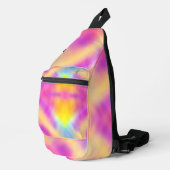 Pastel iriserende kleurrijke gradiënt ontwerp sling bag (Rechterhoek)