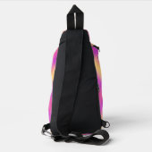 Pastel iriserende kleurrijke gradiënt ontwerp sling bag (Achterkant)
