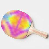 Pastel iriserende kleurrijke gradiënt ontwerp tafeltennisbatje (Zijkant)