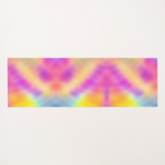 Pastel iriserende kleurrijke gradiënt ontwerp yogamat (Achterkant (horizontaal))