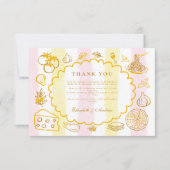 Pastel Italiaanse bruiloft eten thema Bedankkaart (Voorkant)