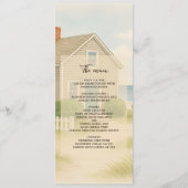 Pastel ivoor Blauw Nieuw Engeland Kustbruiloft Programmakaart (Voorkant)