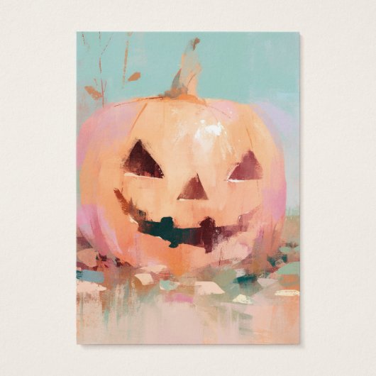 Pastel Jack-O-Lantern Oorbel Display Kaart (Achterkant)