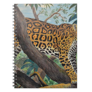 Pastel jaguar: oerwoud tekenen. notitieboek