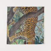 Pastel jaguar: oerwoud tekenen. wandkleed (Voorkant (horizontaal))