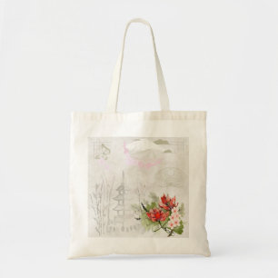 pastel Japanse traditionele illustratie Tote Bag