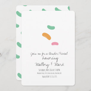 Pastel Jelly Snoep Gender onthulling Kaart