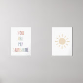 Pastel jij bent mijn zonneschijn print set van 2 (Voorkant)