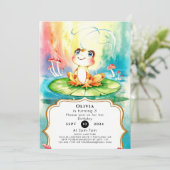 Pastel Joyful Frog Verjaardag Kaart (Staand voorkant)