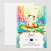 Pastel Joyful Frog Verjaardag Kaart (Voorkant / Achterkant)