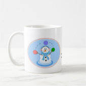 Pastel Juggling Snowman Koffiemok (Links)
