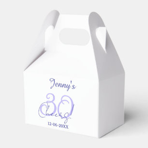 Pastel juicht 30ste verjaardag paarse elegante naa bedankdoosjes
