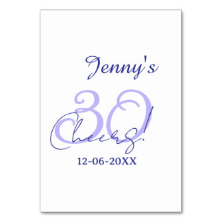 Pastel juicht 30ste verjaardag paarse elegante naa kaart