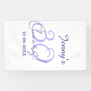 Pastel juicht 30ste verjaardag paarse elegante naa spandoek