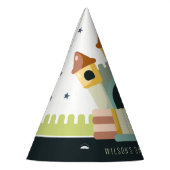 Pastel Jumping Castle Jump & Play Kids Birthday Feesthoedjes (Links)