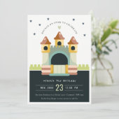 Pastel Jumping Castle Jump & Play Kids Birthday Kaart (Staand voorkant)