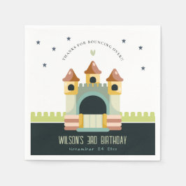 Pastel Jumping Castle Jump & Play Kids Birthday Servet