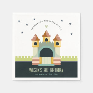 Pastel Jumping Castle Jump & Play Kids Birthday Servet