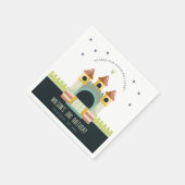 Pastel Jumping Castle Jump & Play Kids Birthday Servet (Hoek)