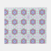 Pastel Kaleidoscoop Fleece Deken (Voorkant (Horizontaal))