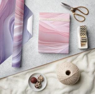 Pastel Kalmerend Golfpatroon Cadeaupapier