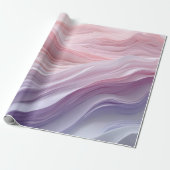 Pastel Kalmerend Golfpatroon Cadeaupapier (Uitgerold)