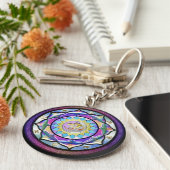 Pastel kan het Sleutelhanger Mandala verwekken (Zijkant)