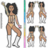 Pastel kant danser Stickers #2 (Voorkant)