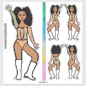 Pastel kant danser Stickers #2 (Vel)