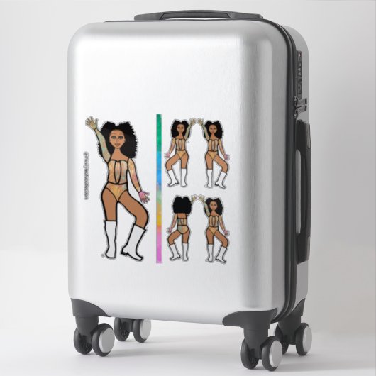 Pastel kant danser Stickers #2 (Koffer)