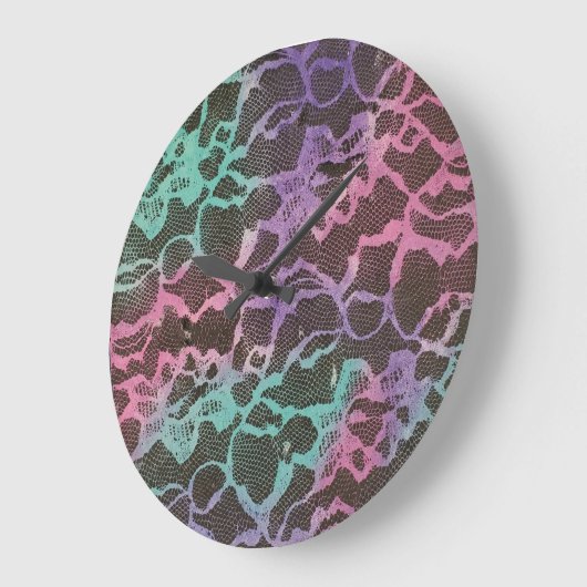 Pastel Kant Patroon Ronde Wandklok (Hoek)