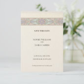 Pastel Kanten Save The Date Kaart (Staand voorkant)