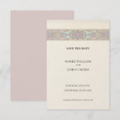 Pastel Kanten Save The Date Kaart (Voorkant / Achterkant)