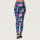 Pastel kastelen dromerig sprookje leggings (Achterkant)