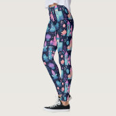 Pastel kastelen dromerig sprookje leggings (Links)
