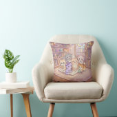 Pastel Kat Bibliotheek Vrienden Kussen (Stoel)
