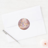 Pastel Kat Bibliotheek Vrienden Sticker (Envelop)