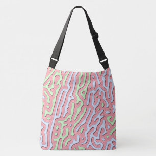 Pastel Kawaii Abstract Kleurrijk Splatter Ontwerp Crossbody Tas