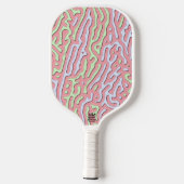 Pastel Kawaii Abstract Kleurrijk Splatter Ontwerp Pickleball Paddle (Achterkant)
