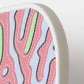 Pastel Kawaii Abstract Kleurrijk Splatter Ontwerp Pickleball Paddle (Links Detail)