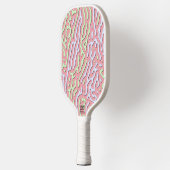 Pastel Kawaii Abstract Kleurrijk Splatter Ontwerp Pickleball Paddle (Links)