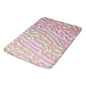 Pastel Kawaii Abstract Kleurrijk Squiggle Design Badmat (Gekanteld)