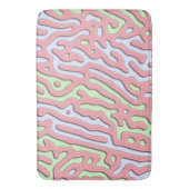 Pastel Kawaii Abstract Kleurrijk Squiggle Design Badmat (Voorkant Verticaal)
