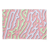 Pastel Kawaii Abstract Kleurrijk Squiggle Design Kussensloop (Voorkant-Links)