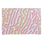 Pastel Kawaii Abstract Kleurrijk Squiggle Design Kussensloop (Voorkant-Rechts)