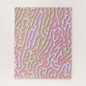 Pastel Kawaii Abstract Kleurrijk Squiggle Design Legpuzzel (Verticaal)